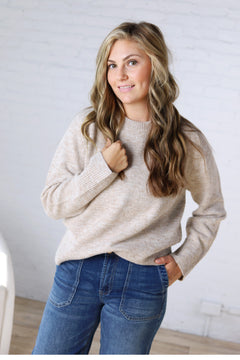 Noemie Relaxed Fit Everyday Sweater - Taupe