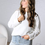 Noemie Relaxed Fit Everyday Sweater - White
