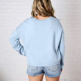 Nolae Boat Neck Lightweight Sweater - Sky