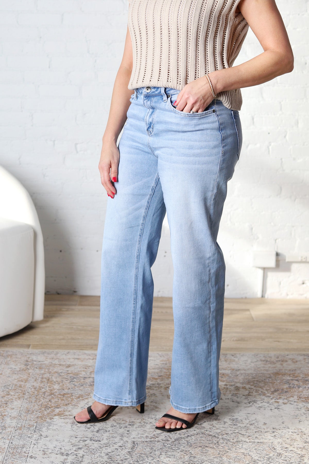 Nolan Super High Rise Straight Leg Denim FINAL SALE