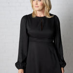 Nolie Black Puff Sleeve Mini Dress - Final Sale