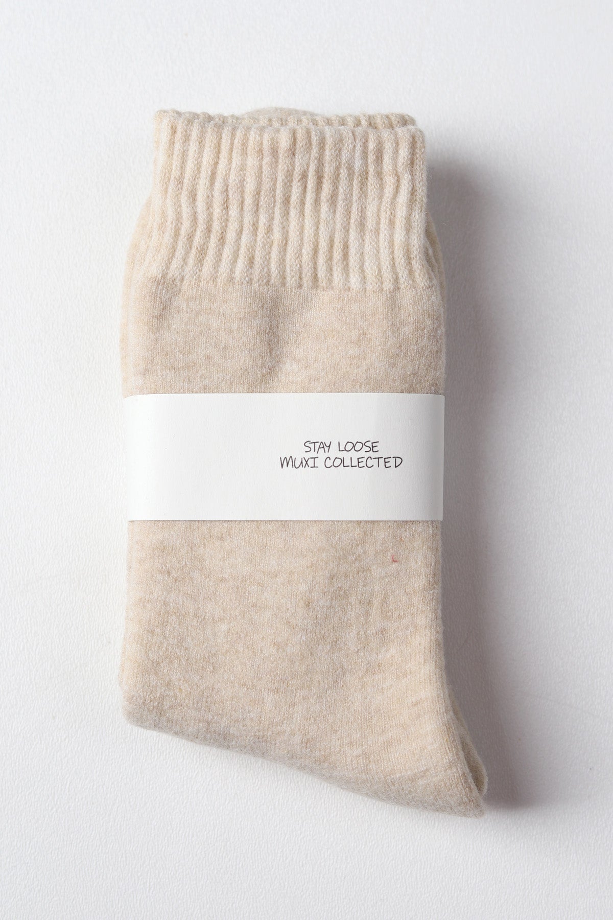 Noor Cashmere Women's Crew Socks - Beige