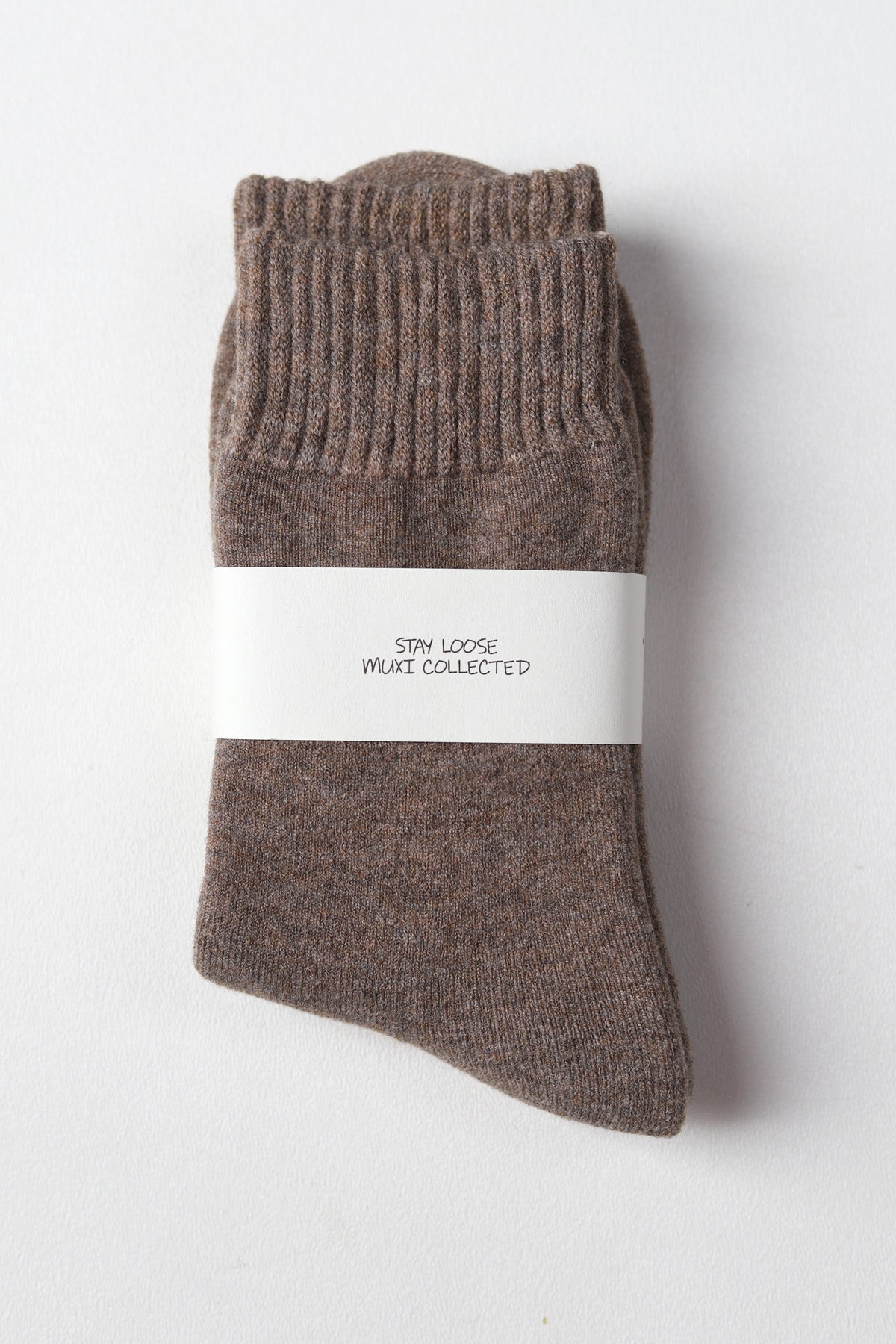 Noor LuxBlend Crew Socks - Coffee