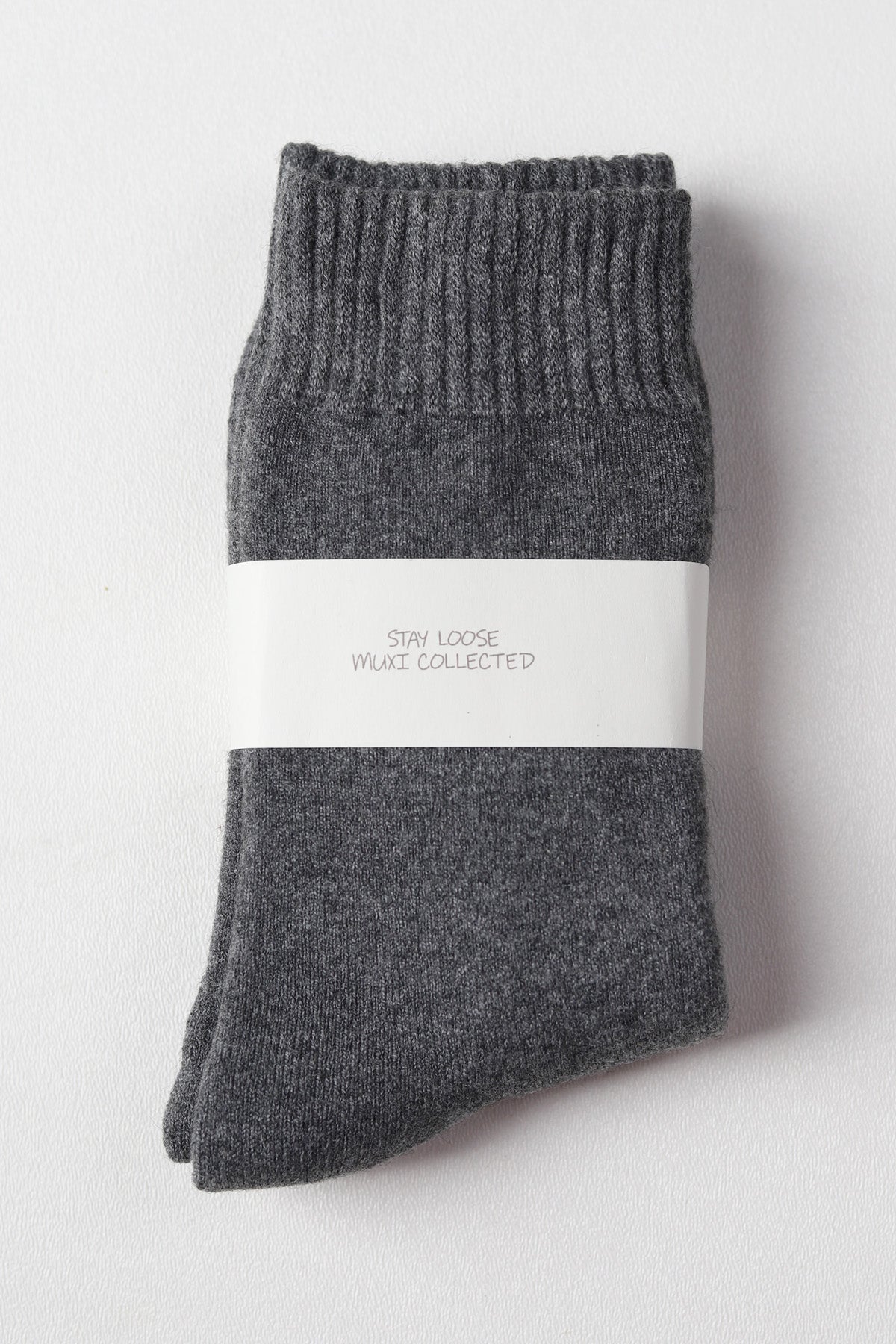 Noor LuxBlend Crew Socks - Dark Grey