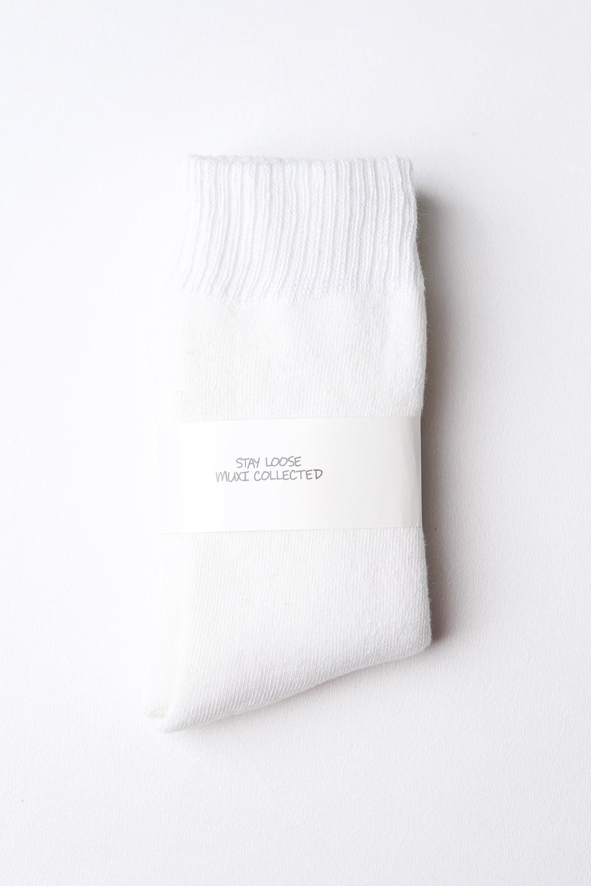 Noor LuxBlend Crew Socks - White