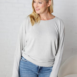 Nova Basic Long Sleeve Dolman - Charcoal