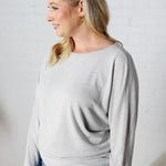 Nova Basic Long Sleeve Dolman - Charcoal