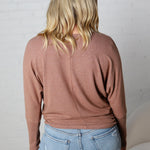 Nova Basic Long Sleeve Dolman - Chestnut