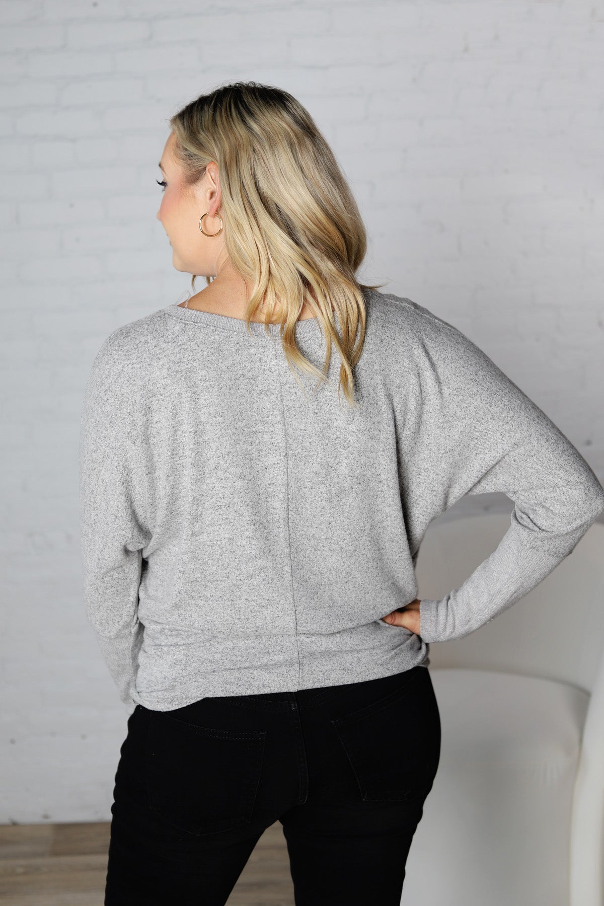 Nova Basic Long Sleeve Dolman - H. Grey