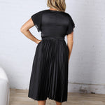 Nova Flutter Sleeve Midi Dress - Black