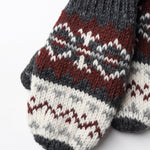 Nuevo 100% Wool Cuff Mittens - Charcoal