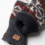 Nuevo 100% Wool Cuff Mittens - Charcoal