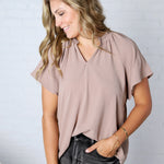 Nyelle V-Neck Blouse Top - CoCo