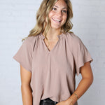 Nyelle V-Neck Blouse Top - CoCo