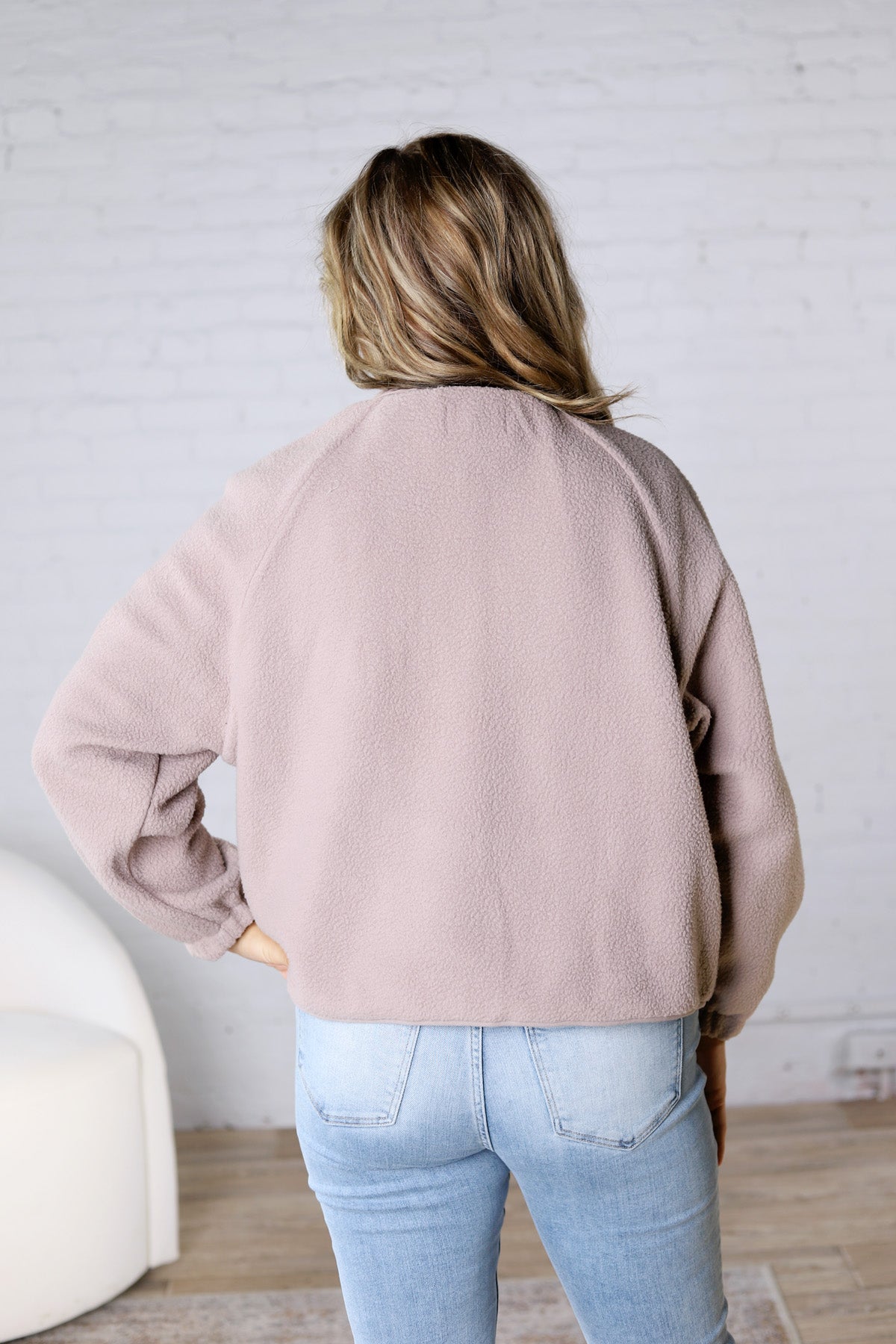 Nyla Thermal Fleece Jacket w/ Pockets - Earth Grey
