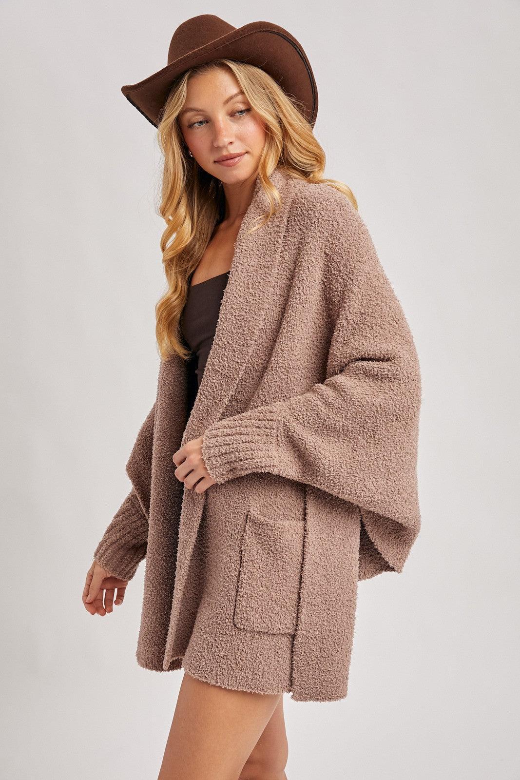Nysa Blanket Wrap Cardigan - Latte FINAL SALE