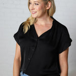 Octavia Short Sleeve Button Up Blouse