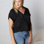 Octavia Short Sleeve Button Up Blouse