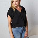 Octavia Short Sleeve Button Up Blouse