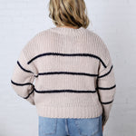 Odette Striped Button Down Cardigan