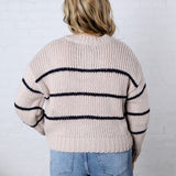 Odette Striped Button Down Cardigan