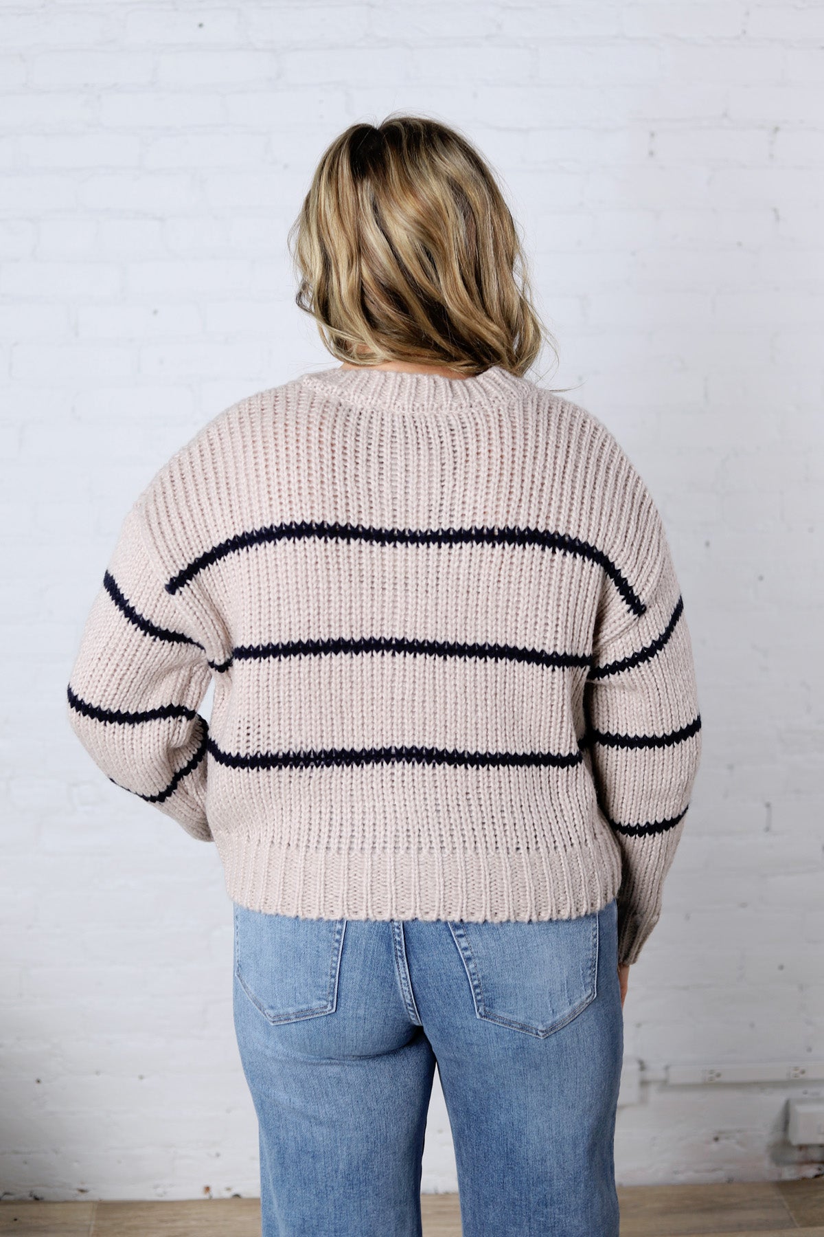 Odette Striped Button Down Cardigan