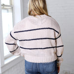 Odette Striped Button Down Cardigan
