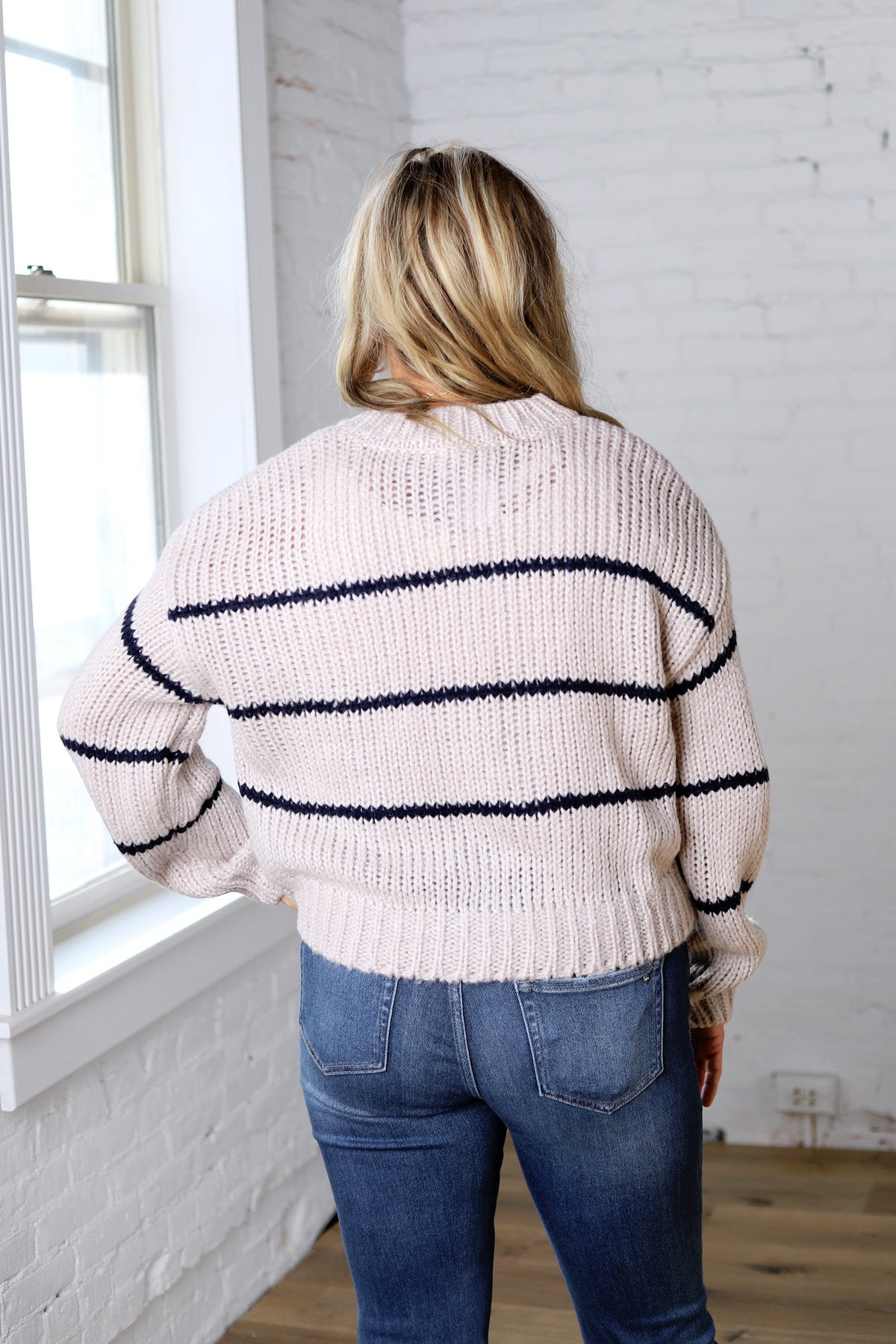 Odette Striped Button Down Cardigan