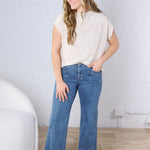 Odette Super HR Wide Leg Denim - Medium Wash FINAL SALE