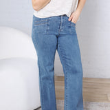 Odette Super HR Wide Leg Denim - Medium Wash FINAL SALE