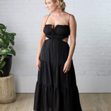 Odina Smocked Cutout Tiered Dress by ASTR - Final Sale