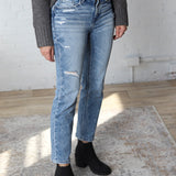 Oliver High Rise Slim Straight Crop Jeans - Conveniently