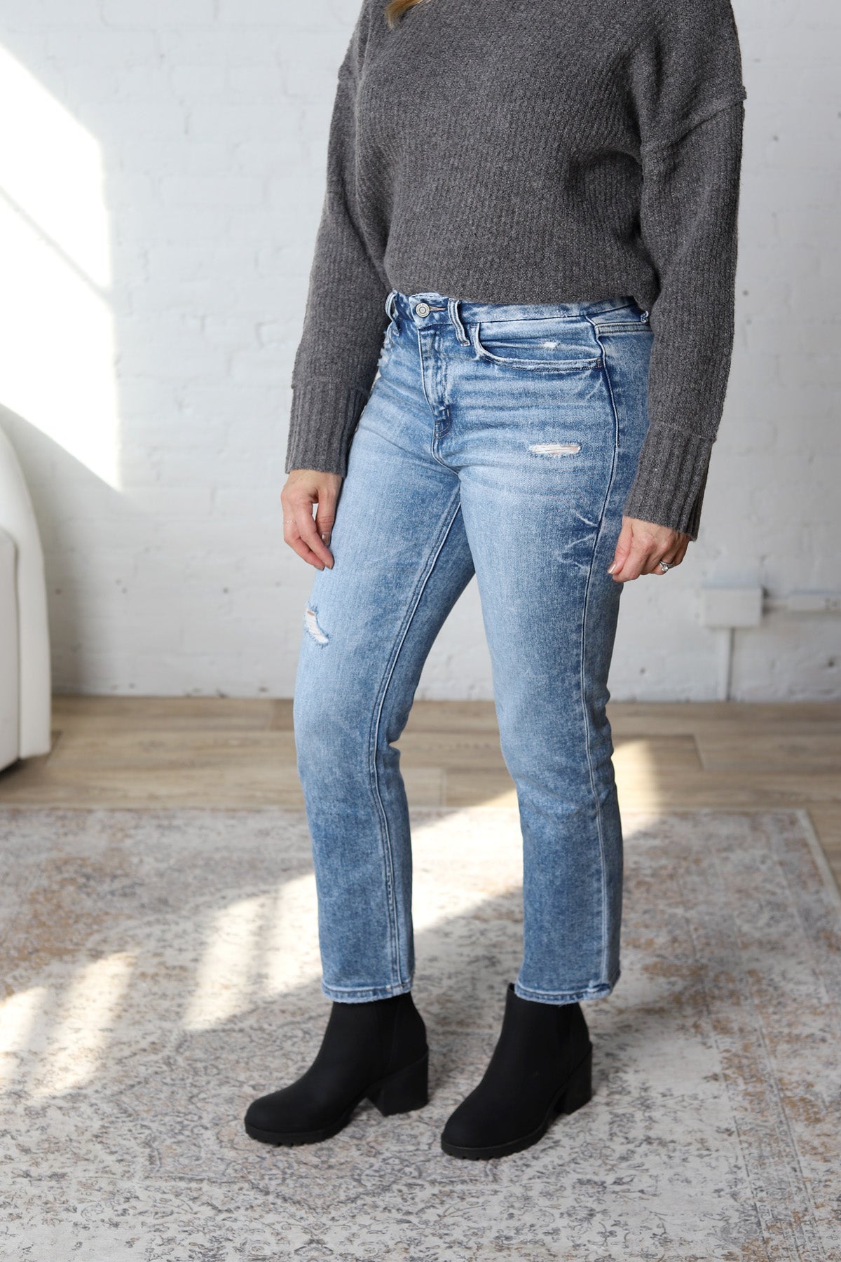 Oliver High Rise Slim Straight Crop Jeans - Conveniently FINAL SALE