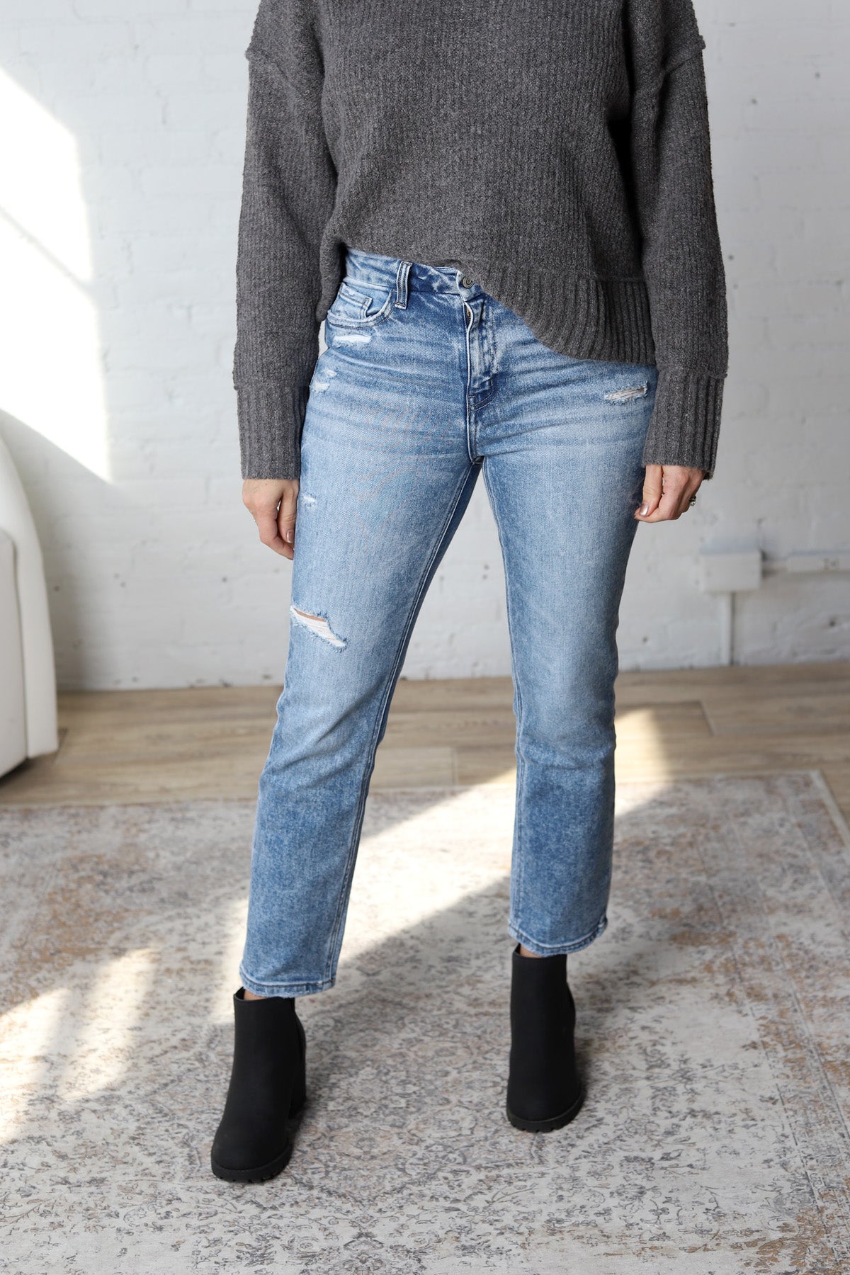 Oliver High Rise Slim Straight Crop Jeans - Conveniently FINAL SALE