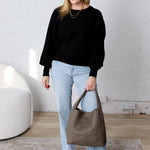 Olivette Knit Sweater Pullover - Black