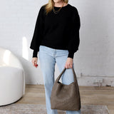 Olivette Knit Sweater Pullover - Black