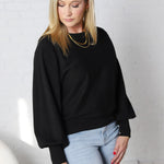 Olivette Knit Sweater Pullover - Black