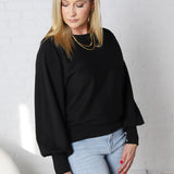 Olivette Knit Sweater Pullover - Black