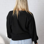 Olivette Knit Sweater Pullover - Black