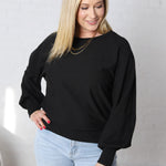 Olivette Knit Sweater Pullover - Black