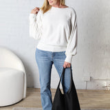 Olivette Knit Sweater Pullover - Ivory FINAL SALE