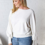 Olivette Knit Sweater Pullover - Ivory FINAL SALE