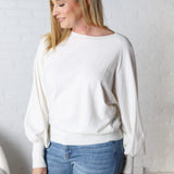 Olivette Knit Sweater Pullover - Ivory FINAL SALE
