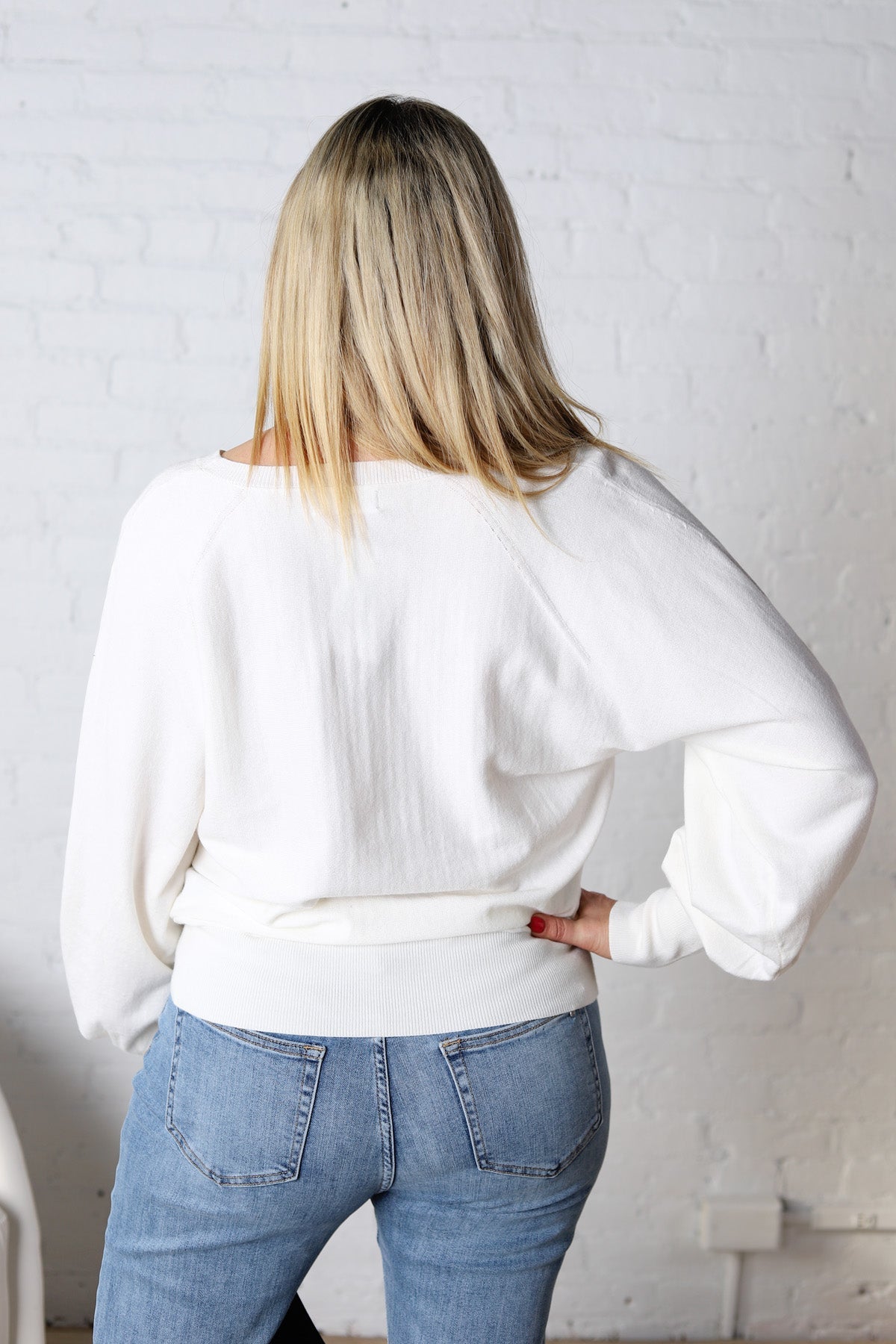 Olivette Knit Sweater Pullover - Ivory FINAL SALE