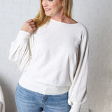 Olivette Knit Sweater Pullover - Ivory FINAL SALE