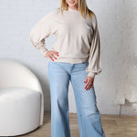 Olivette Knit Sweater Pullover - Oatmeal