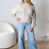 Olivette Knit Sweater Pullover - Oatmeal FINAL SALE