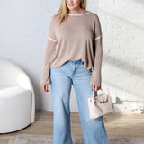 Olivia Raw Hem Wide Leg - Light Judy Wash