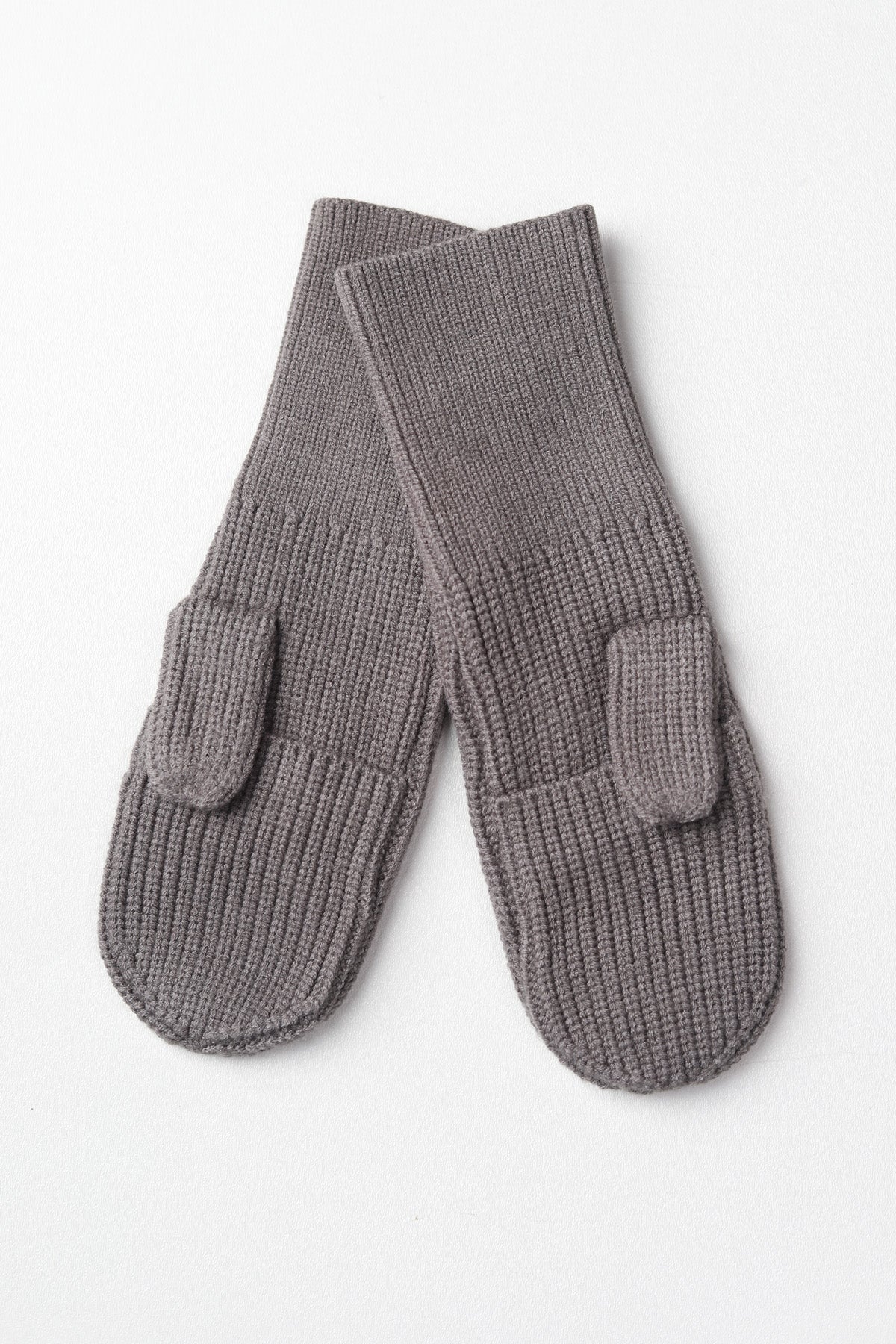 Open Slit Mittens - Grey - FINAL SALE