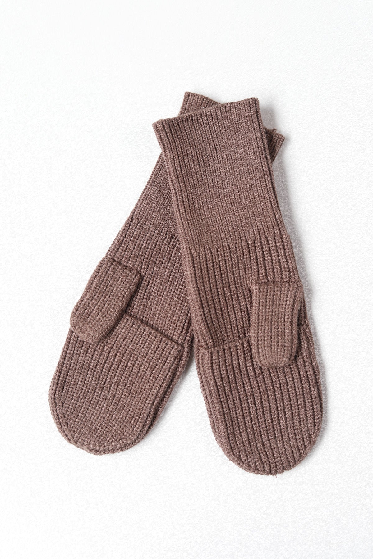 Open Slit Mittens - Mocha